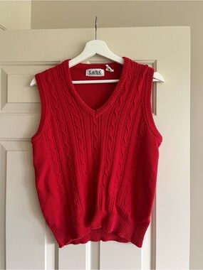 cableknit sweater vest